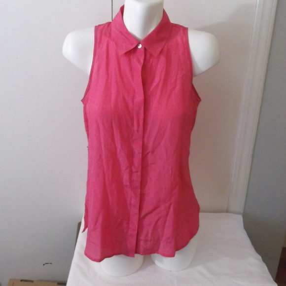 Ann Taylor Tops - Ann Taylor Pink Silk Cotton Blouse 6 Misses